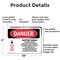Signmission Battery Room Authorized Personnel Only Danger Sign, Aluminum, 10in W x 7in L, 2PK OS-2PACK-DS-A-710-L-1842 - alternate 5